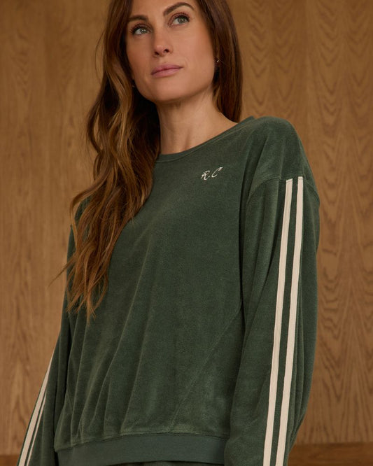 OVERSIZED SWEATSHIRT || GREEN - WOMENS