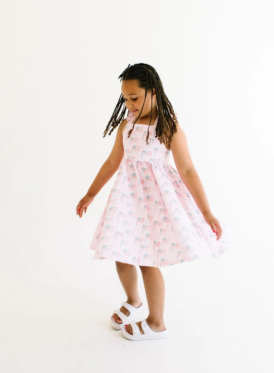 Rosita Dress | Pink Flags