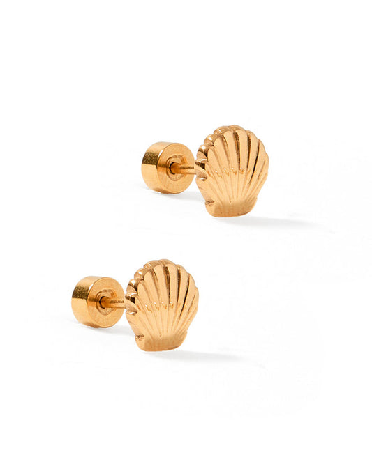 Screwback Stud Earrings | Marina Shell