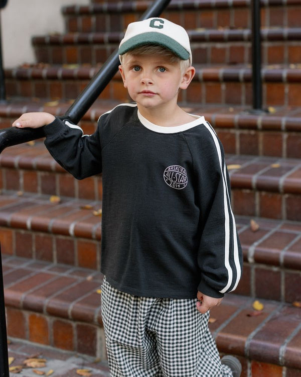 JERSEY LONG SLEEVE TEE || BLACK