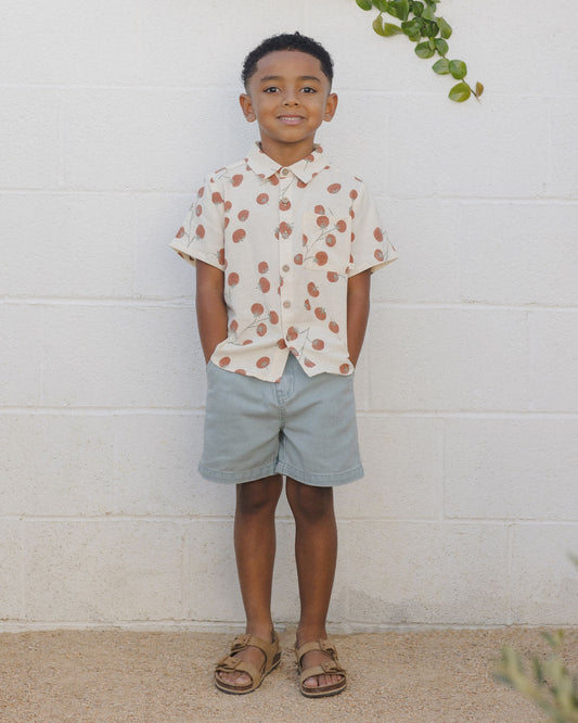 COLLARED SHORT SLEEVE SHIRT || TOMATOES