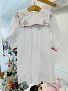 Girl Square Collar Christmas Tree Dress