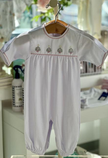 Tiny Tree Knit Converter | White with Red Piping