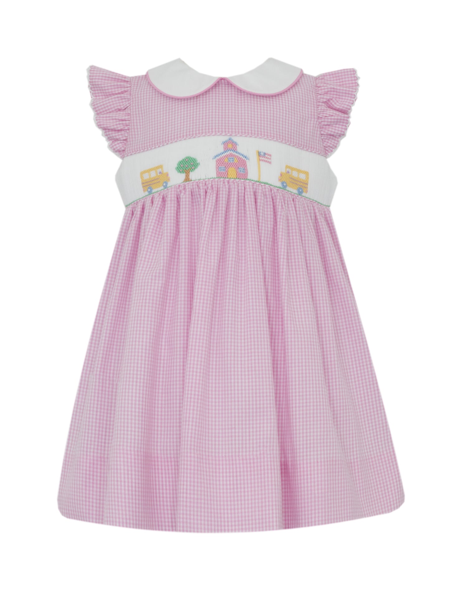 Pink Gingham Dress w/ Collar | School House