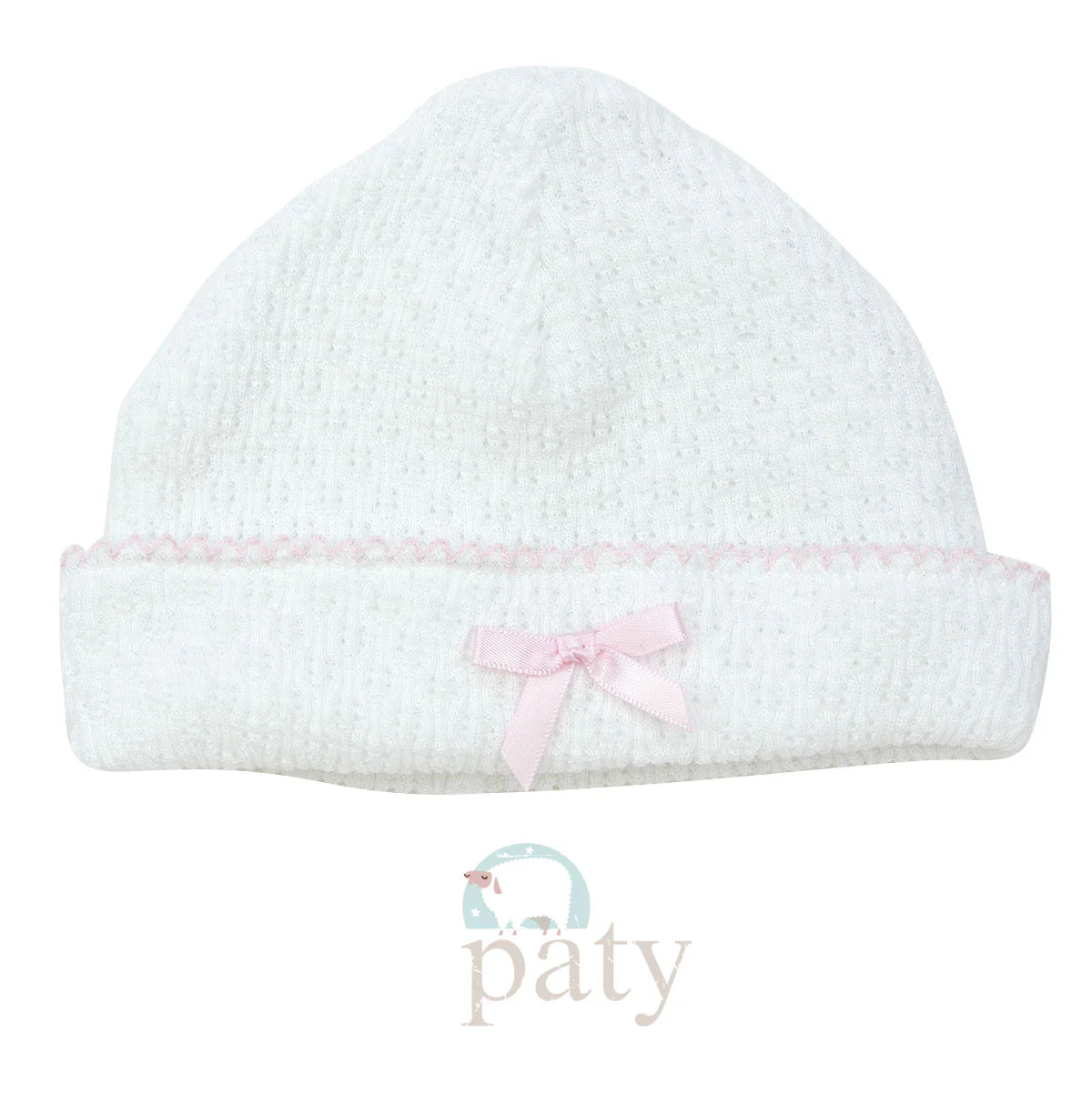 Saylor Beanie with Bow - Pink