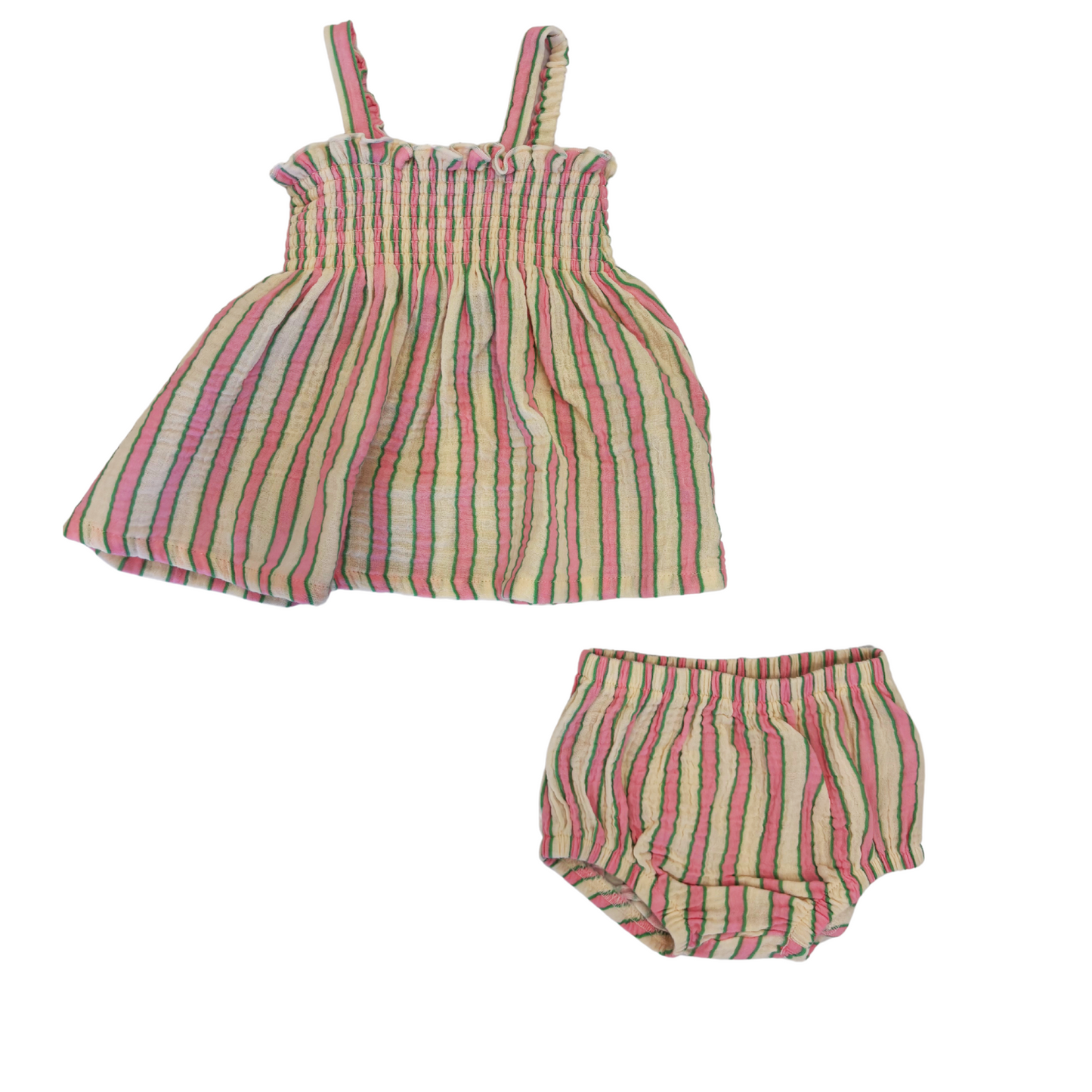 Smocked Top and Bloomer | Candy Stripe