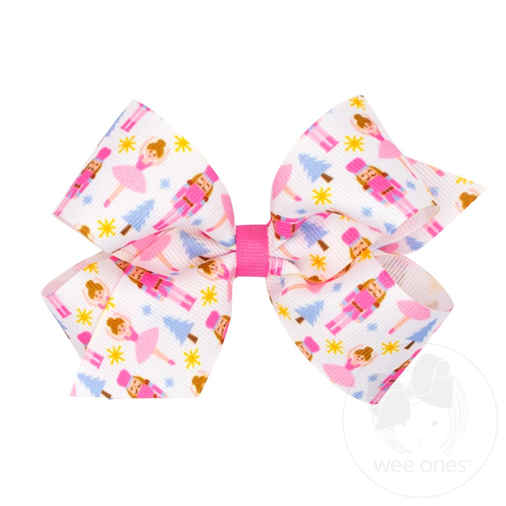 MEDIUM CHRISTMAS PRINT BOW || NUTCRACKER