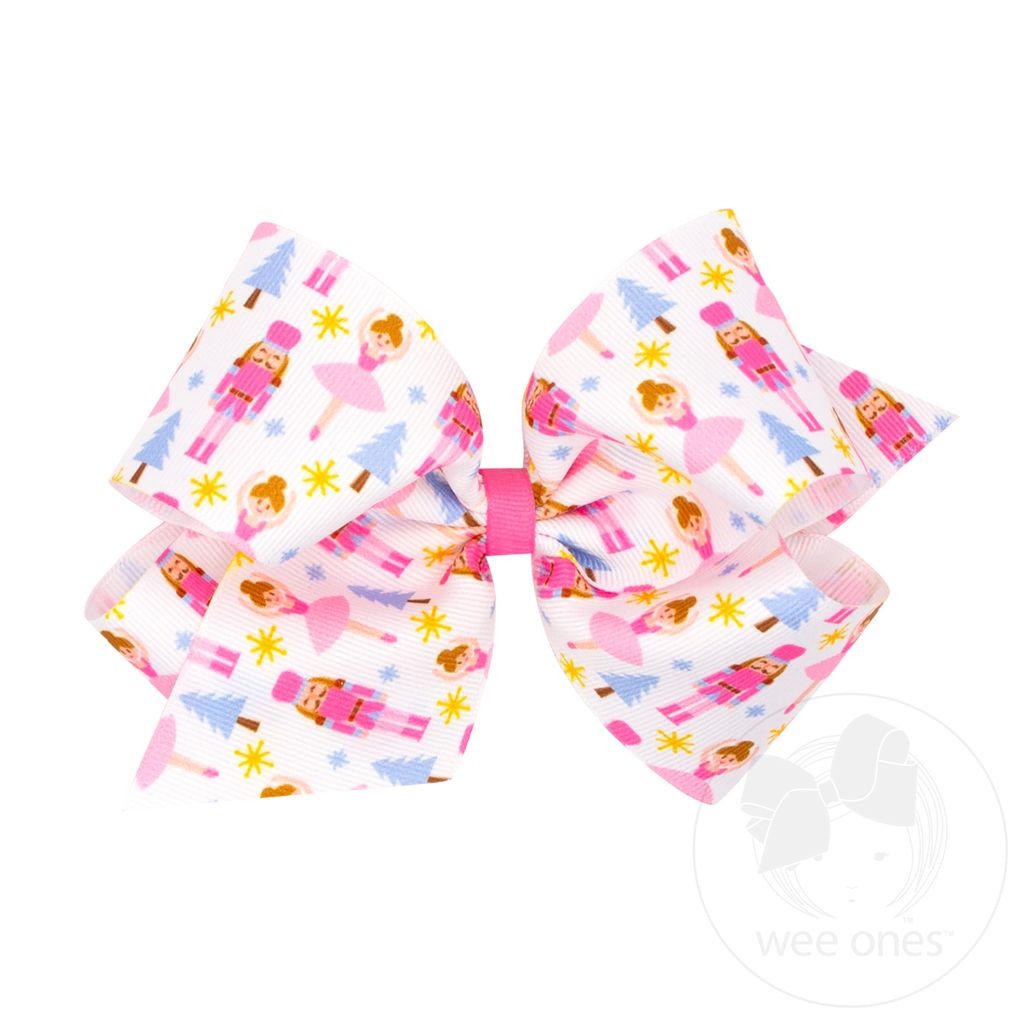 KING CHRISTMAS PRINT BOW || NUTCRACKER