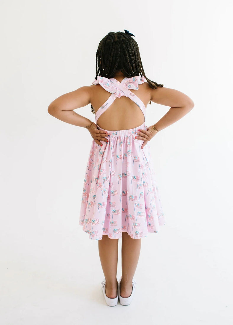 Rosita Dress | Pink Flags