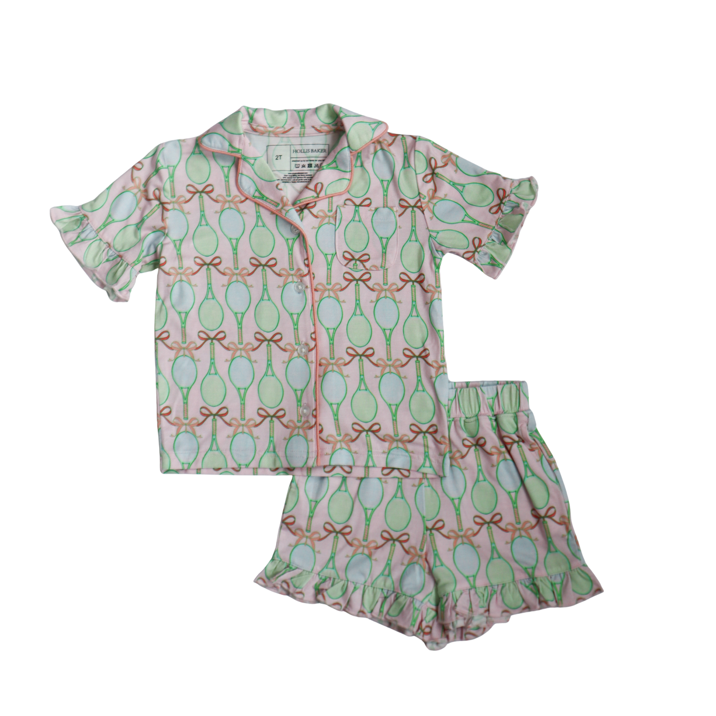 Girls Sleep Ruffle Set | Tennis