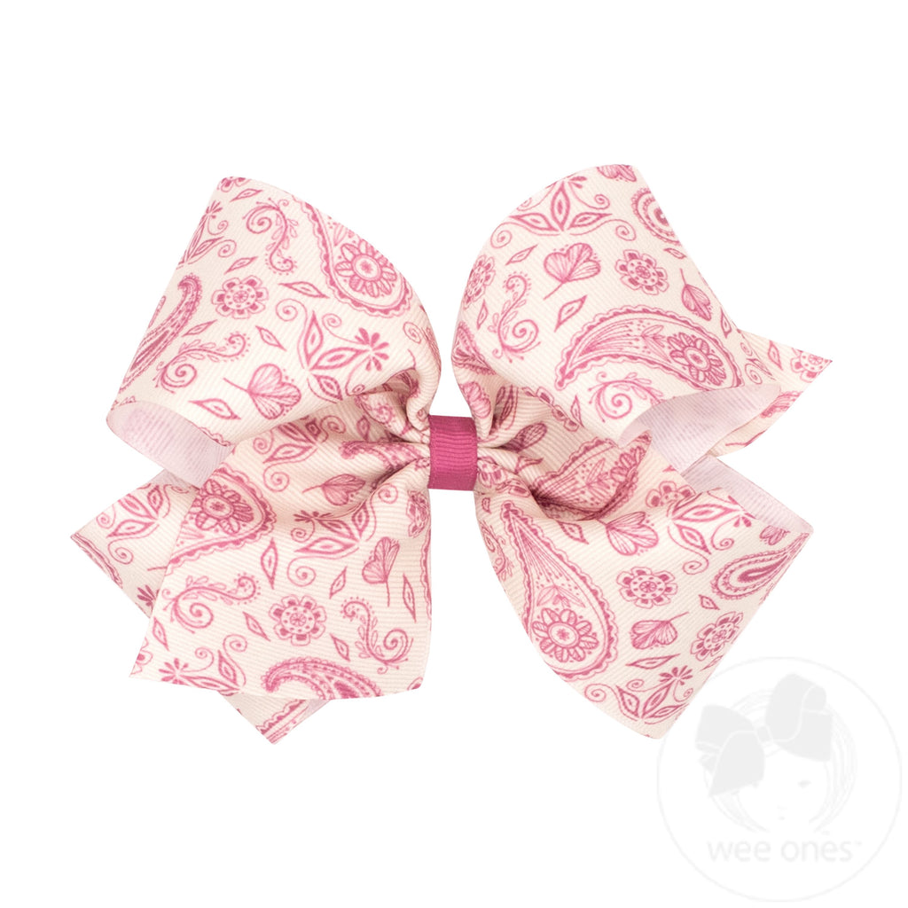King Western Print Bow | Pink