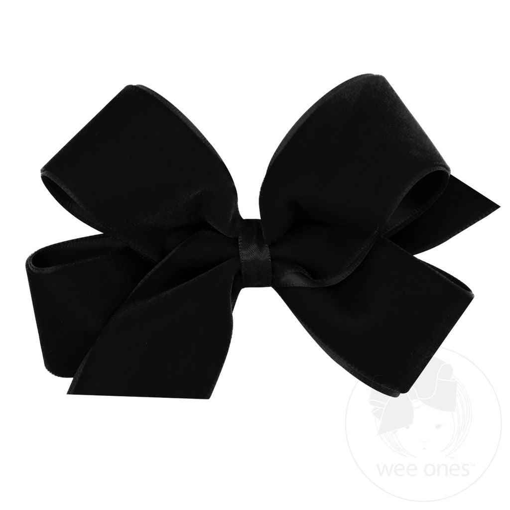 Medium Velvet Bow | Black