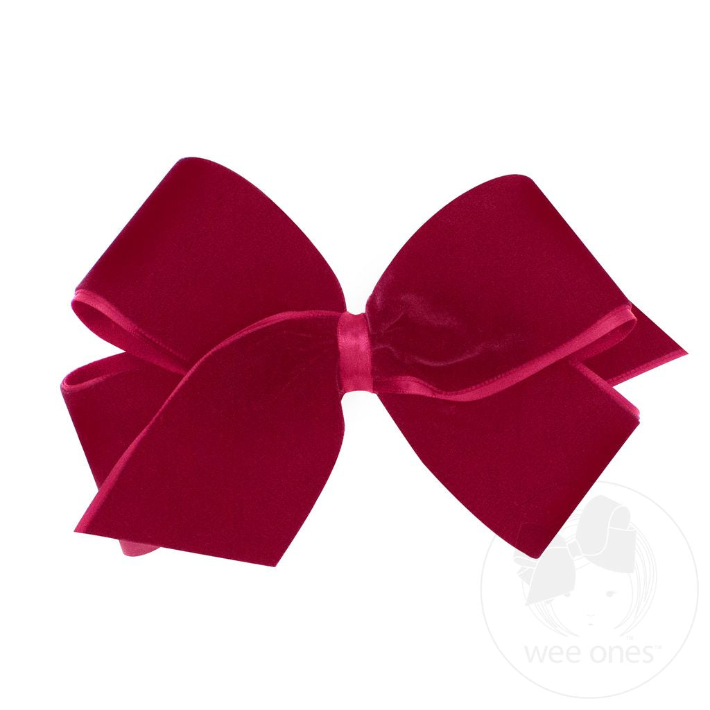King Velvet Bow | Dark Red