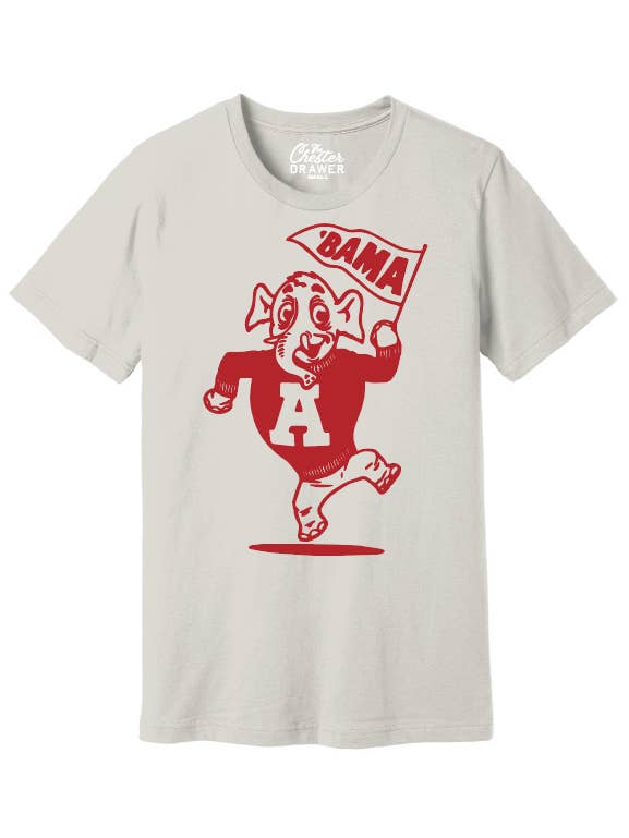 Kids Vintage Big Al Tee | White + Crimson
