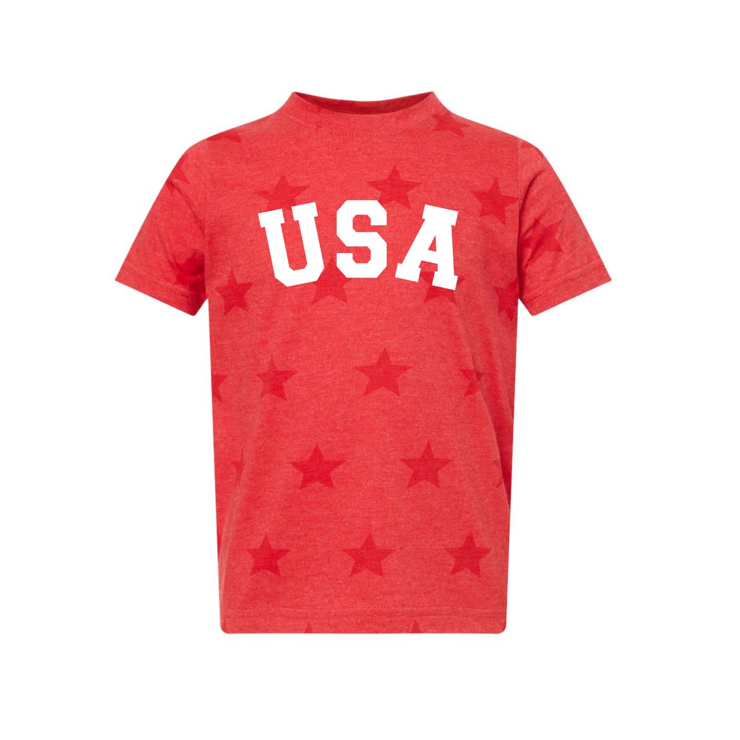 USA Stars Print Shirt | Red