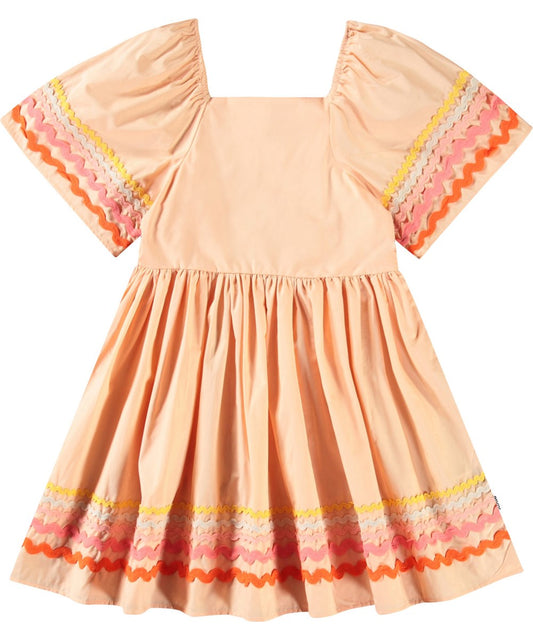 Pastel Ric Rac Dress | Pale Melon