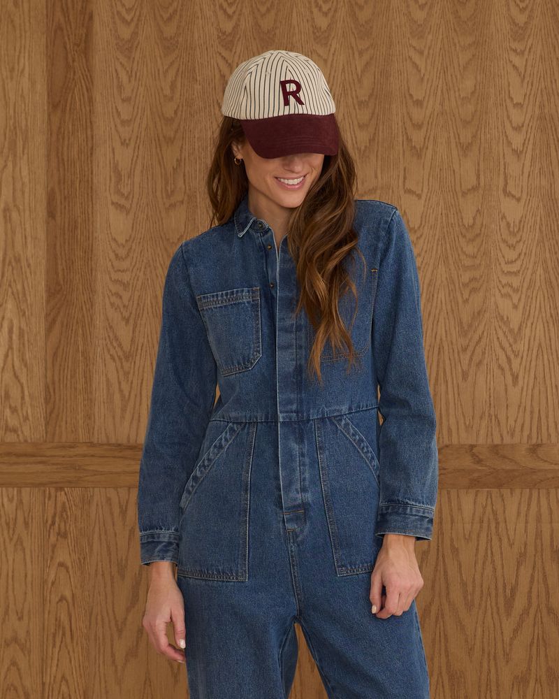 LONG SLEEVE COVERALL || INDIGO DENIM WOMENS