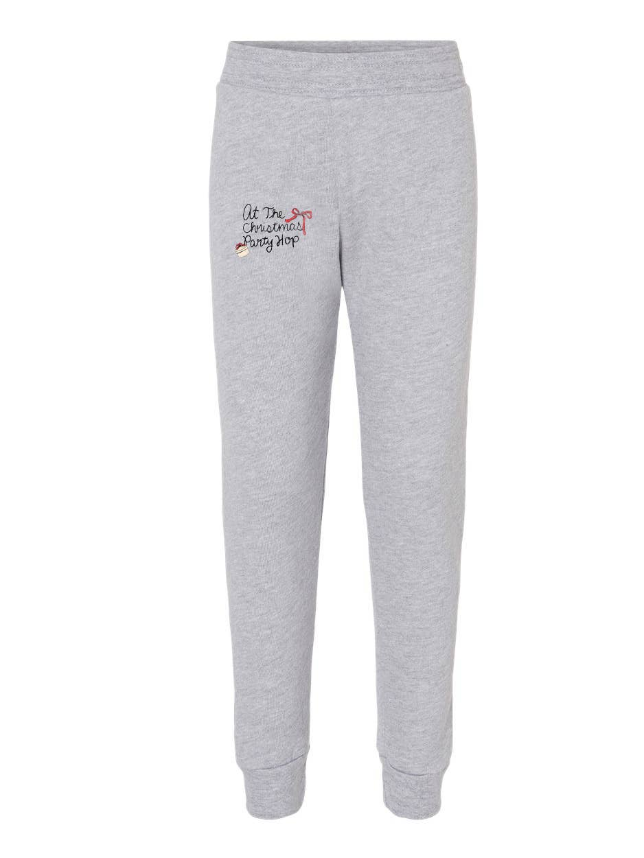 Toddler At the Christmas Party Hop Gray Jogger Sweatpants