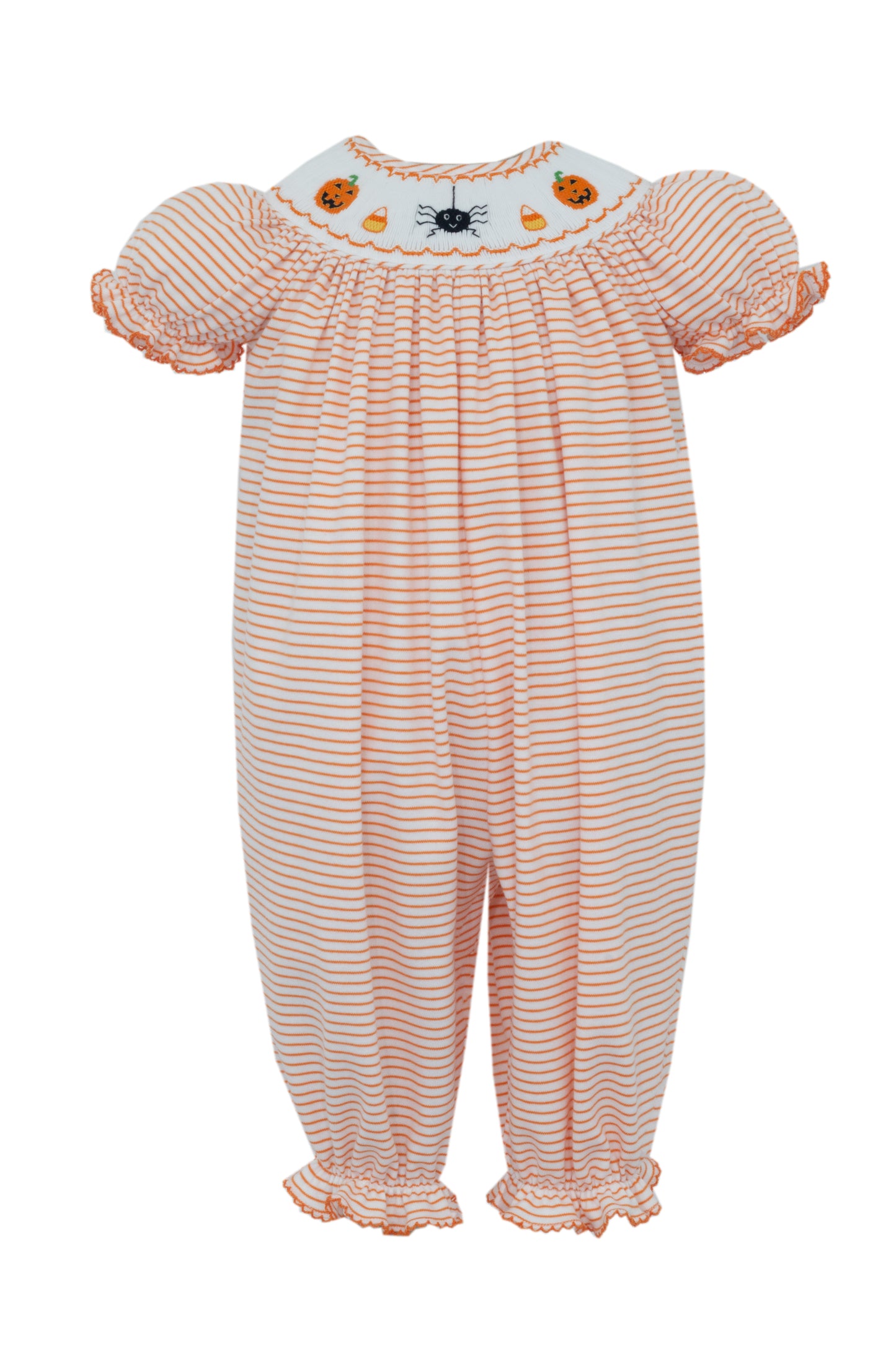 GIRL ́S JACK o'LANTER - Orange Knit Stripe Long Bishop Bubble w/insert