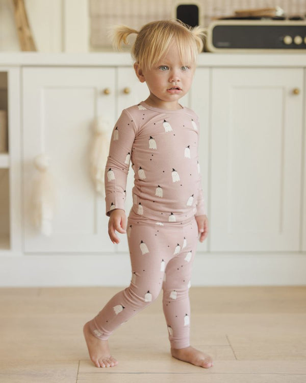 BAMBOO PAJAMA SET || PINK GHOSTS