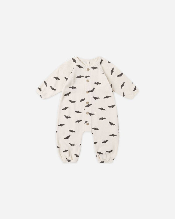 WAFFLE LONG SLEEVE JUMPSUIT || BATS