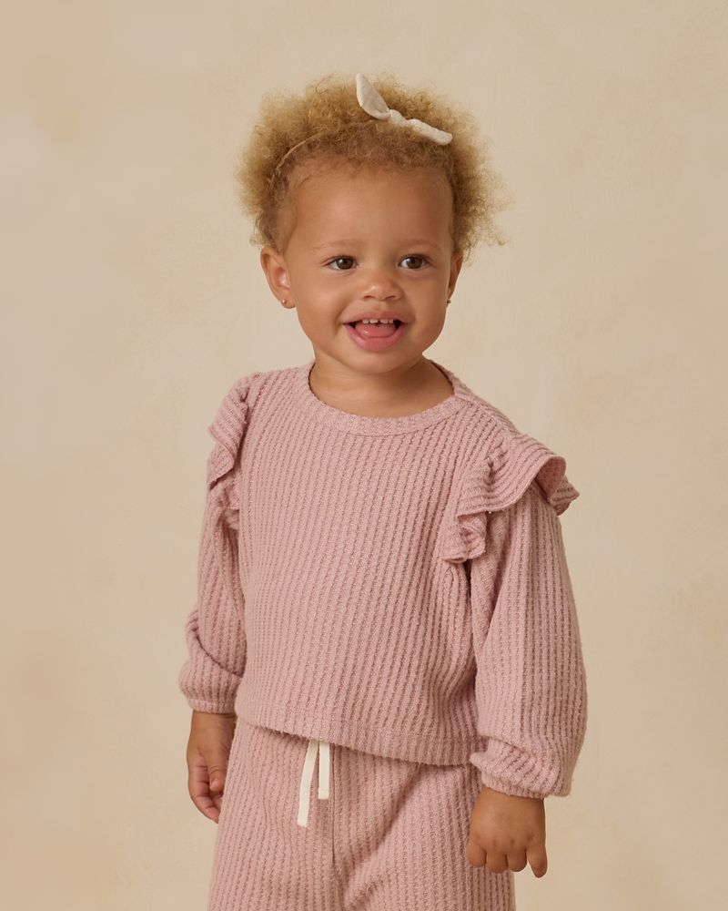 RUFFLE COZY SET || ROSE