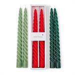 Twist Taper Candles - Set of Two - Gift Box