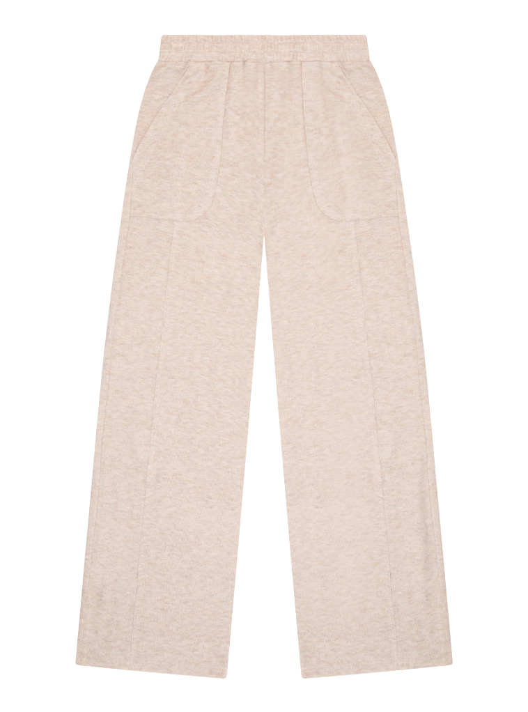 Hacci Jersey Wide Leg Pant - Latte