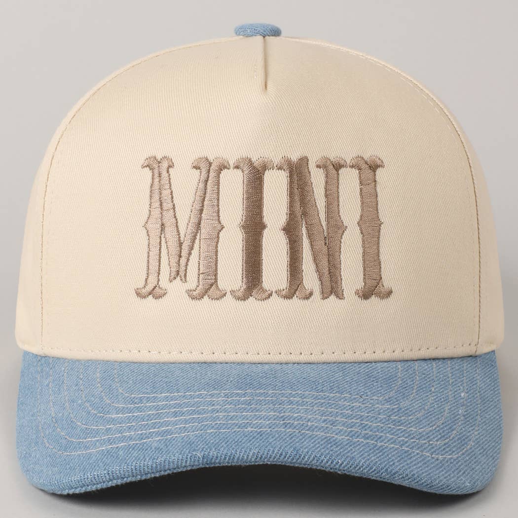MINI Hat | Denim & Brown