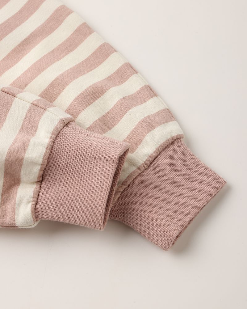 RELAXED SWEATSHIRT || PINK STRIPE