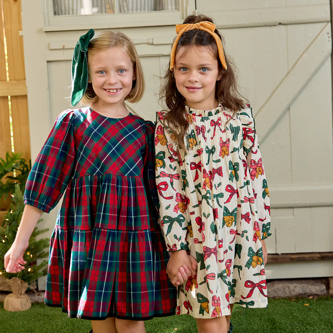 Girls Maribelle Dress | Red Tartan
