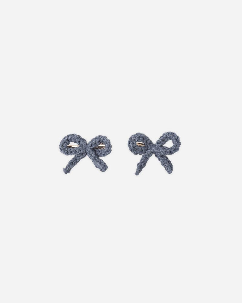 CROCHET BOW CLIP | MARINE