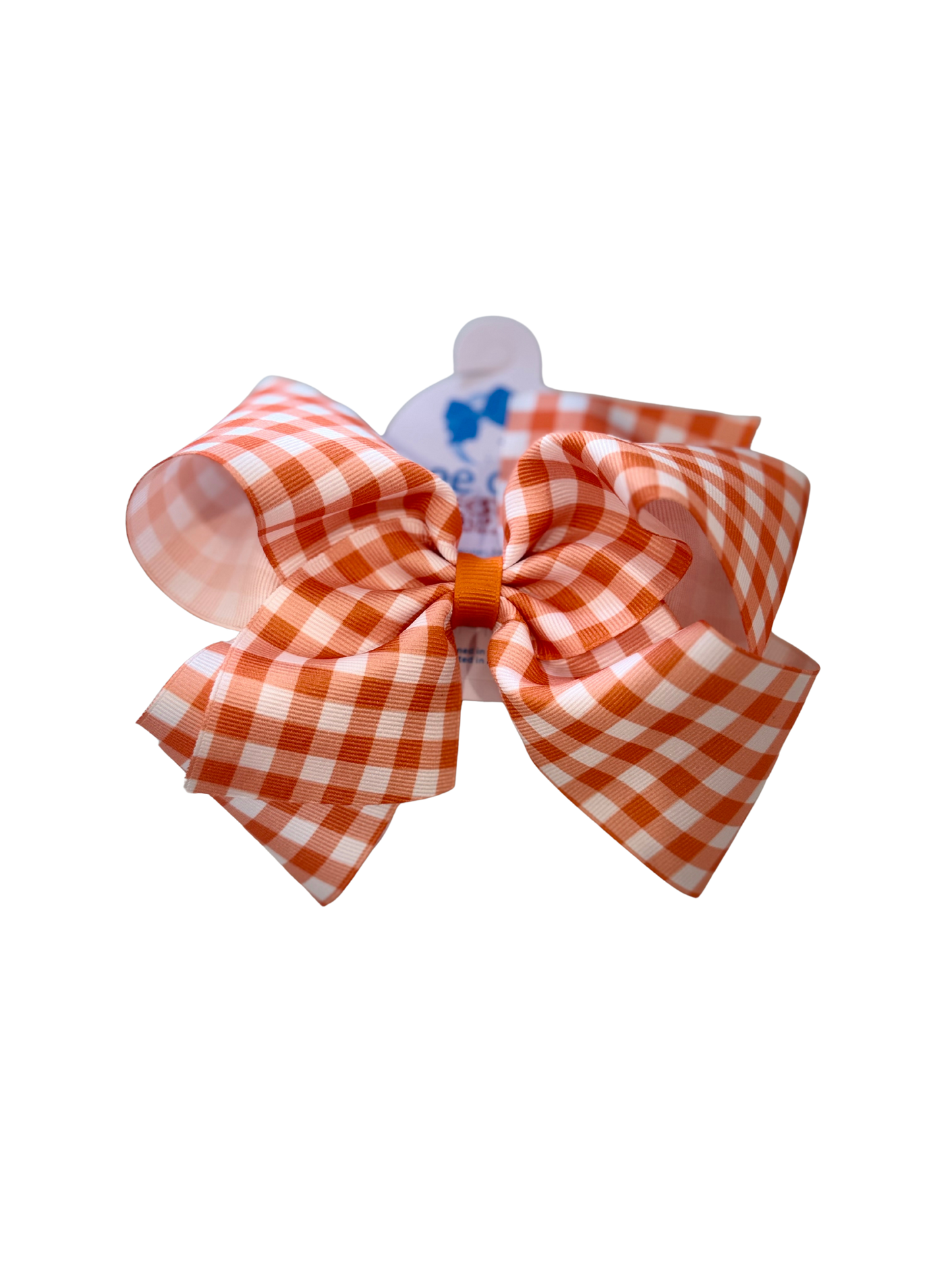 King Gingham Orange Bow