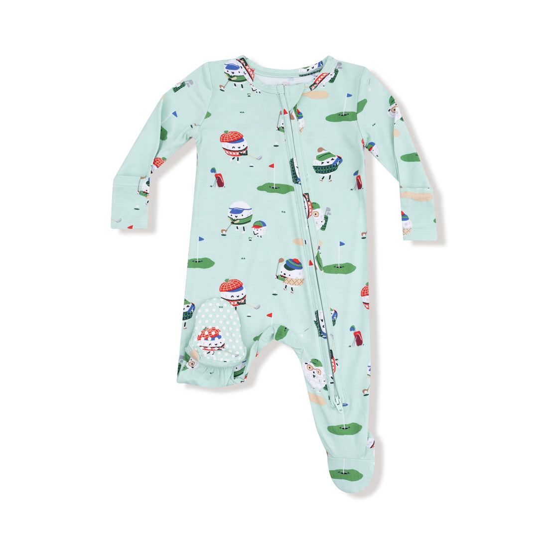 2 Way Zipper Footie | Golf Pros Green