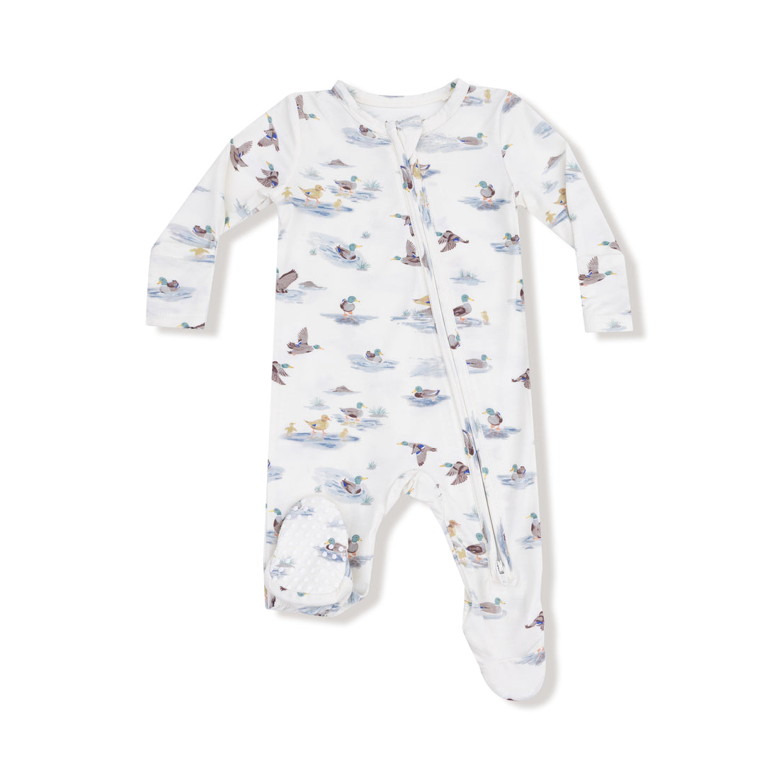 2 Way Zipper Footie | Migrating Mallards