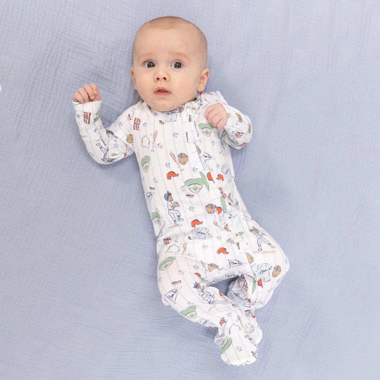 2 Way Zipper Footie | Home Run Baseball