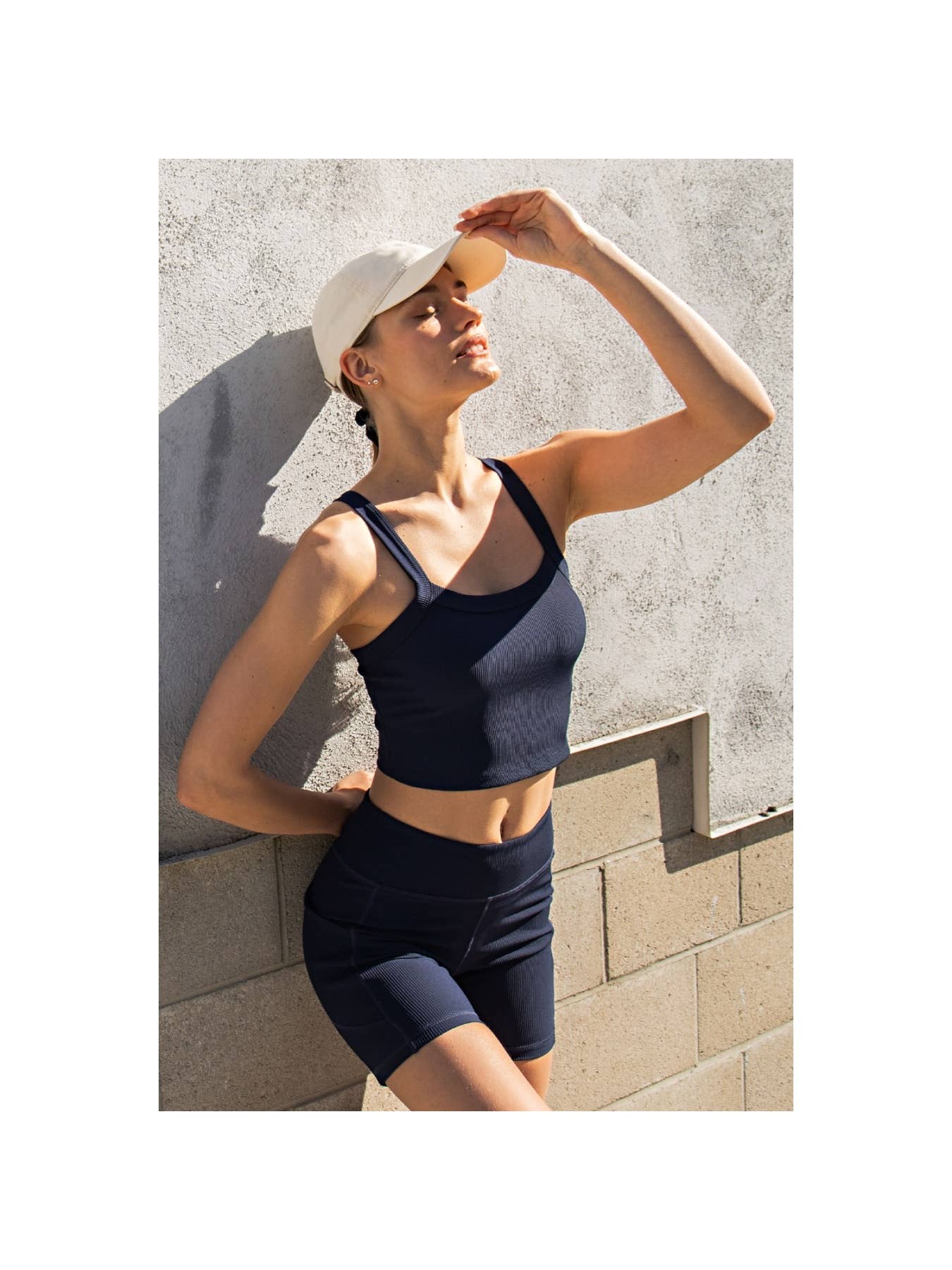 Rib Racerback Tank | Navy