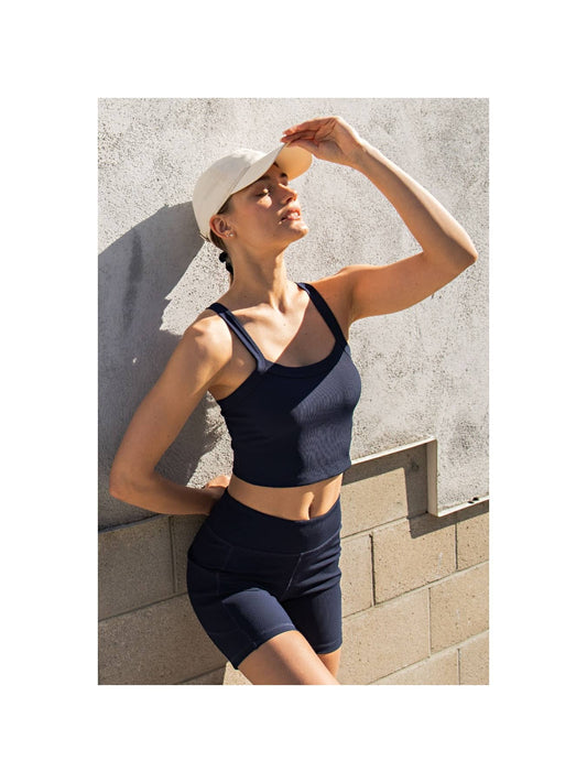 Rib Racerback Tank | Navy