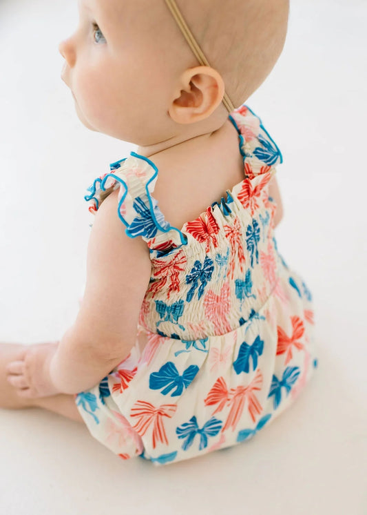 Maylen Poplin Bubble | Patriotic Bows
