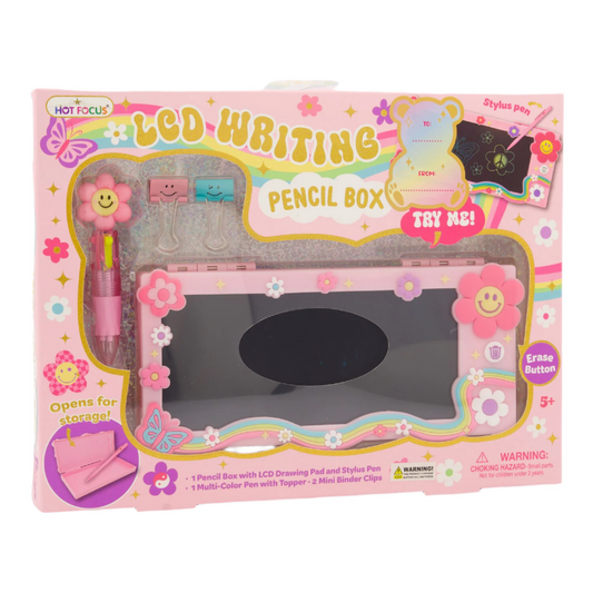 LED Writing Board Pencil Box | Groovy Flower