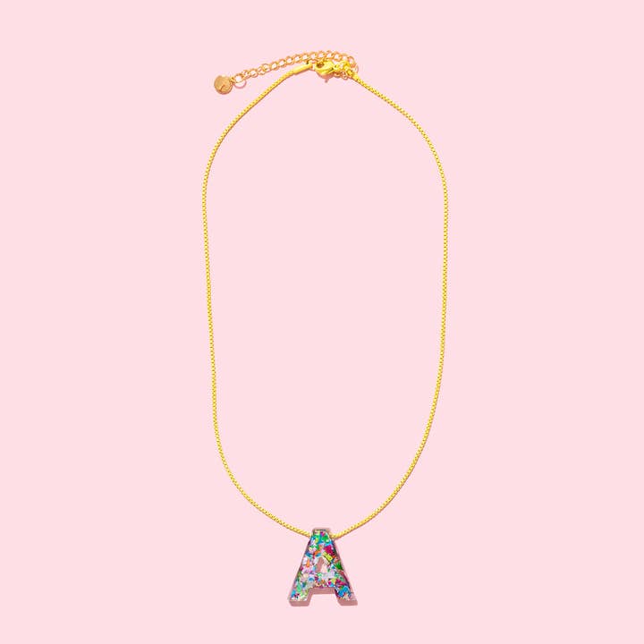 Chain Letter Necklace | Colorful Confetti