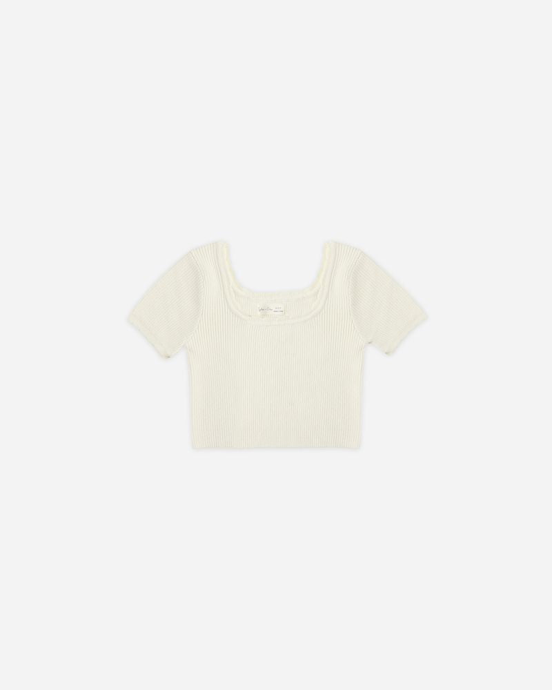SCALLOP TEE || NATURAL