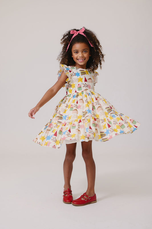 Girls Jennifer Dress | Birthday Star