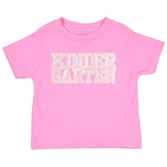 Kindergarten Sequin Patch Short Sleeve T-Shirt