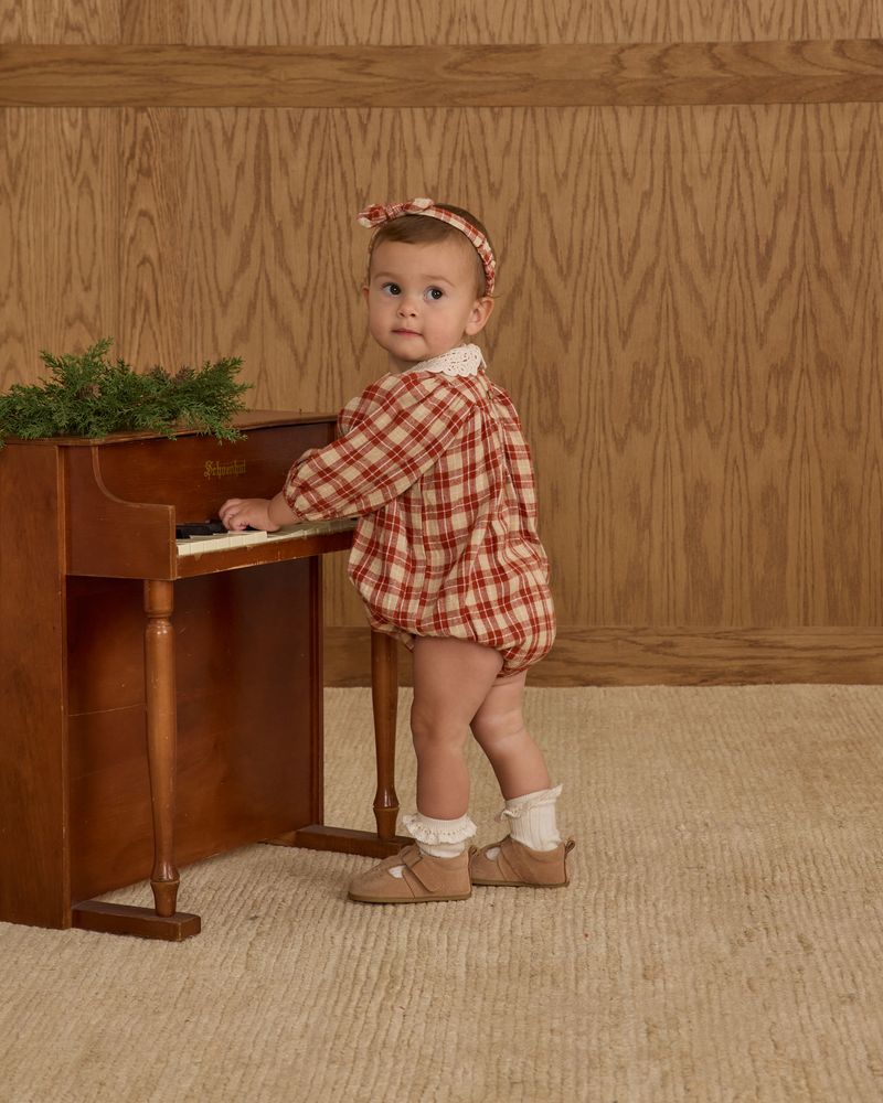 HEIDI ROMPER || RED PLAID