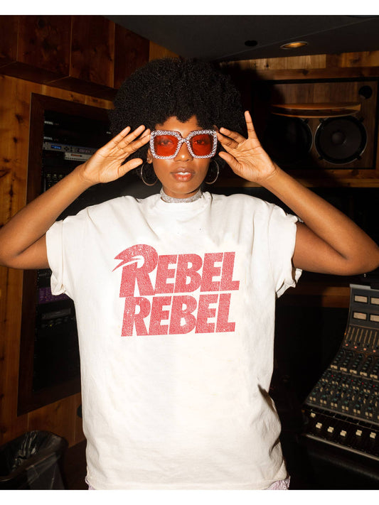 David Bowie Rebel Repeat Graphic Tee | Off White