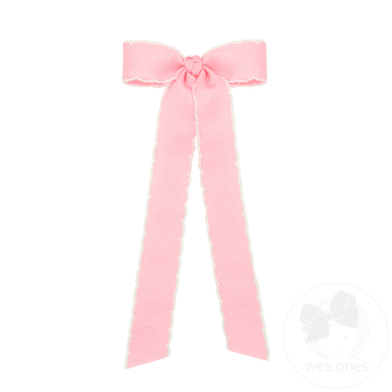 Mini Moonstitch tails light pink white stitch