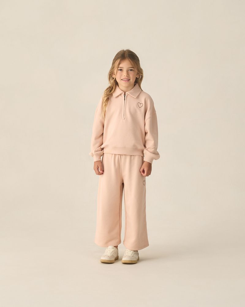WIDE LEG SWEATPANT | BLUSH
