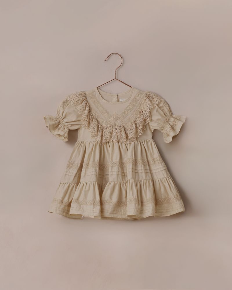 GENEVIEVE DRESS || ECRU