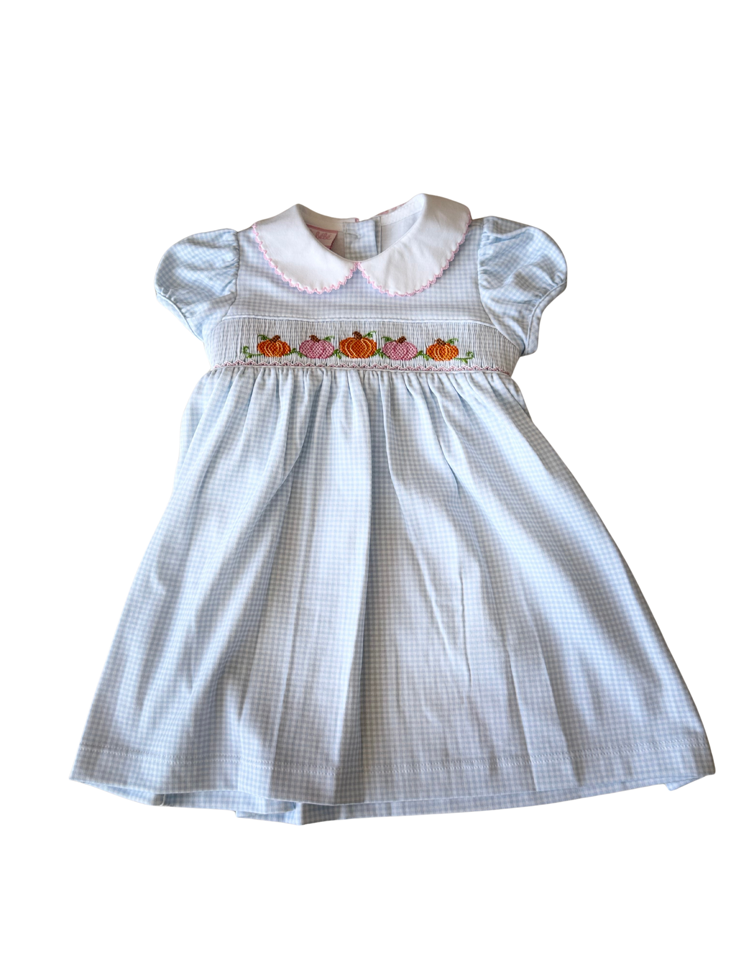 Smocked Dress | Blue Gingham Bishop Dress